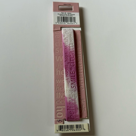 NWT🌟H&&H💫 ABBIE Pink Name Band Rubber Bracelet - Picture 6 of 7